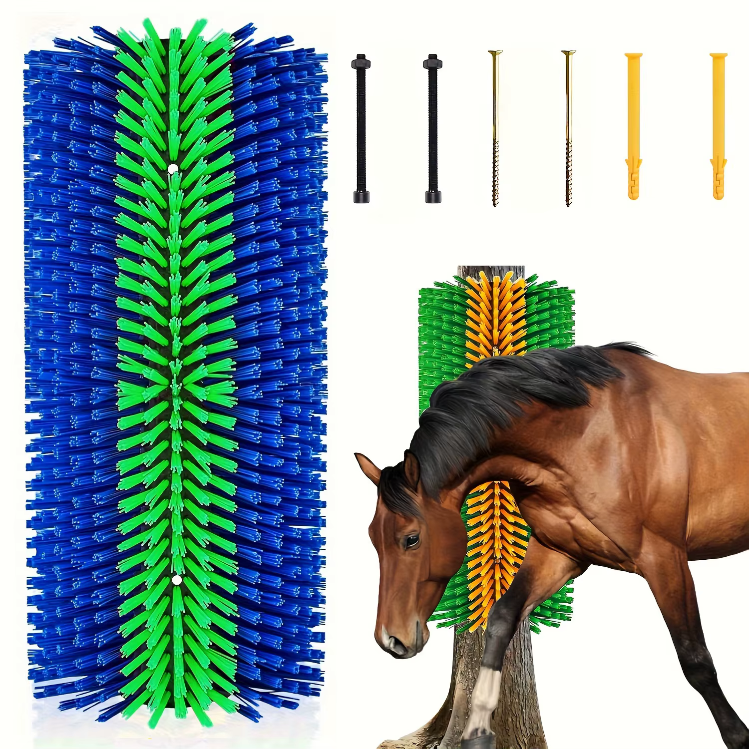 Pala de Pelo para Bovinos, Pala Corporal para Caballos, Pincel para Ganado, Herramienta de Rasguñón Lateral, Pala de Cuidado Animal