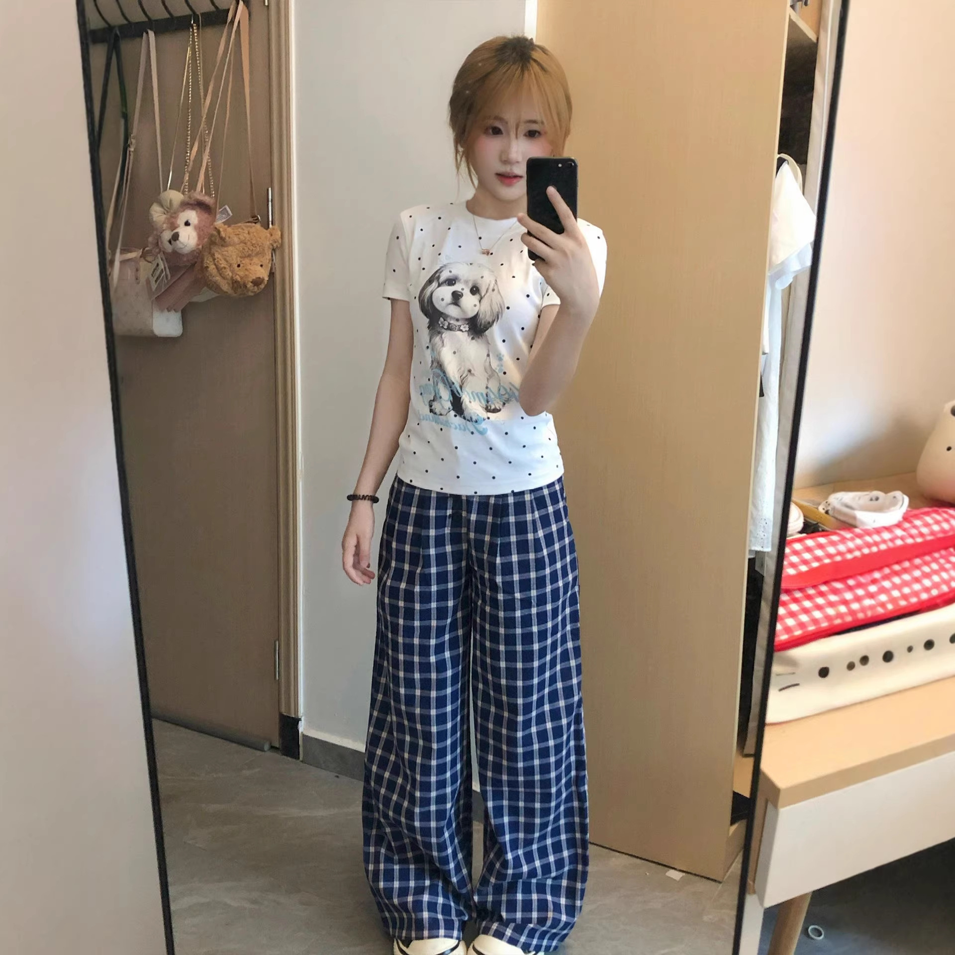 Dog Print Cotton Short Sleeve T-Shirt for Women — image 5
