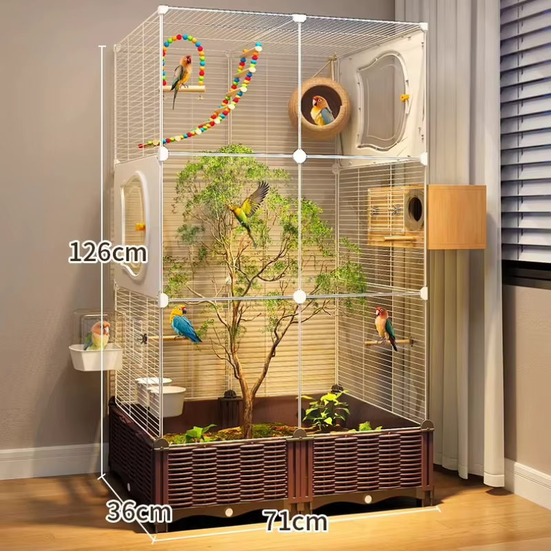 Goldfinch Bird Cages Stainless Inseparable Large Supplies Bird Cages Parrot Cockatiel Aviary Jaula Para Canarios Bird Supplies — image 2