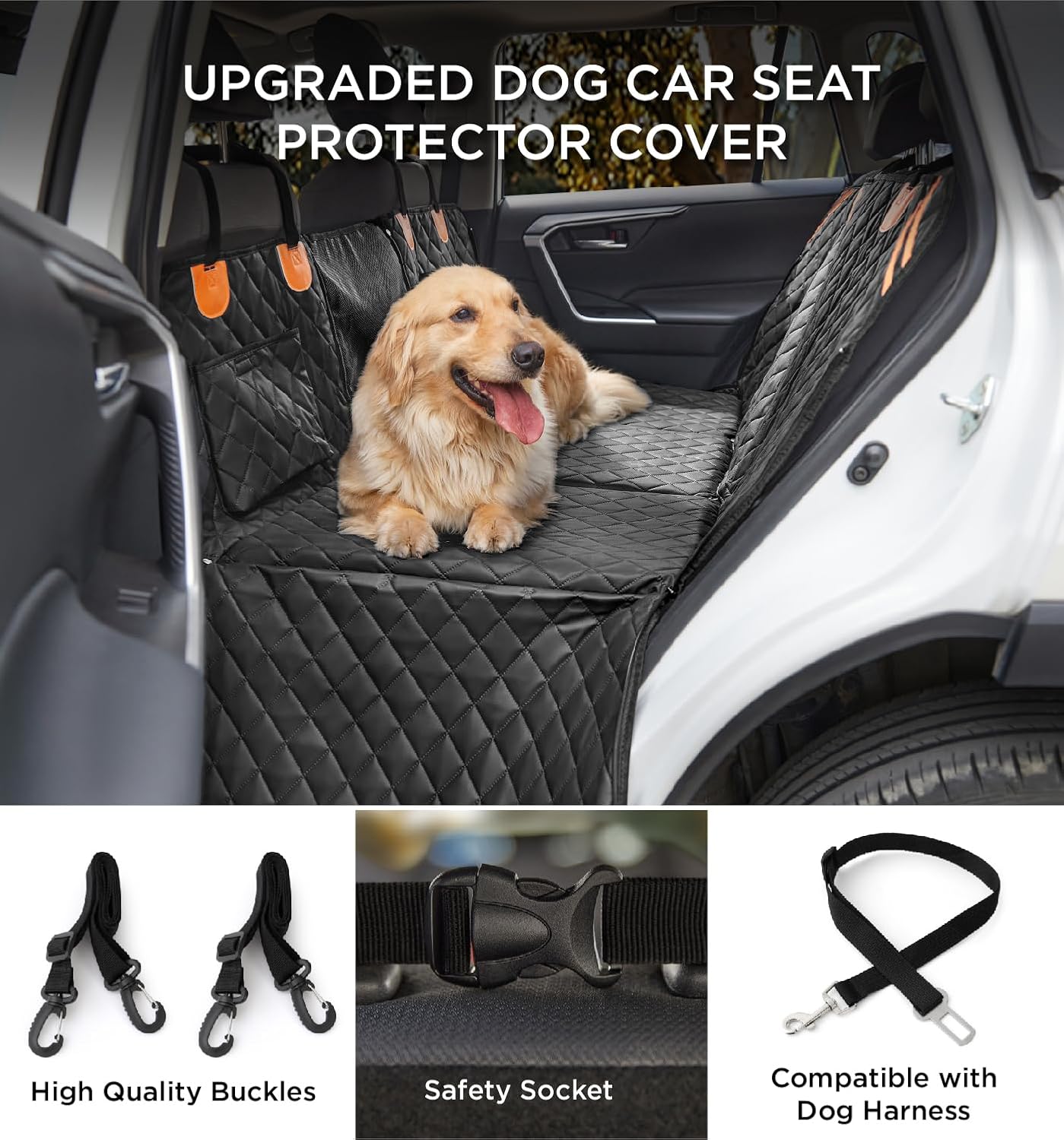 Cubierta para Perro de Autos - Extensión de Asiento Trasero con Capa Dura y 8 Capas de Materiales Premium — imagen 11