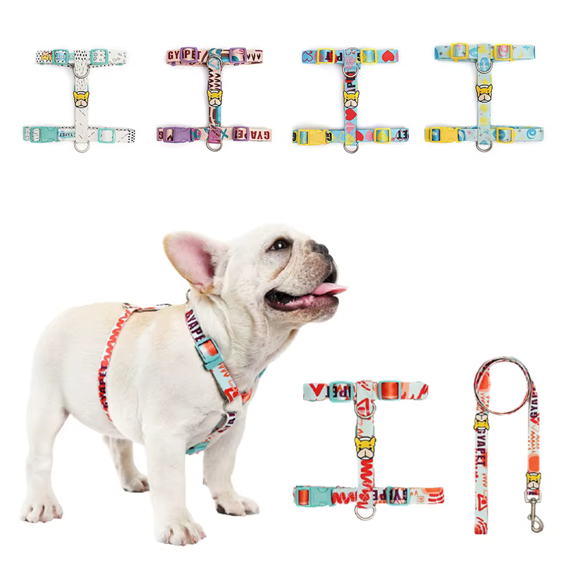 Dog Harness And Leash Set No Pull Fashion Puppy Waliking Leash Rope French Bulldog Chihuahua Lead Leash For Small Dogs Yorkies — image 1