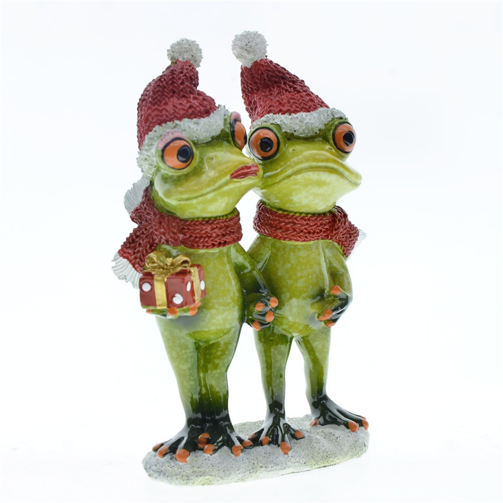Home Decoration Couple Frog Resin Craft Decoration — imagen 4