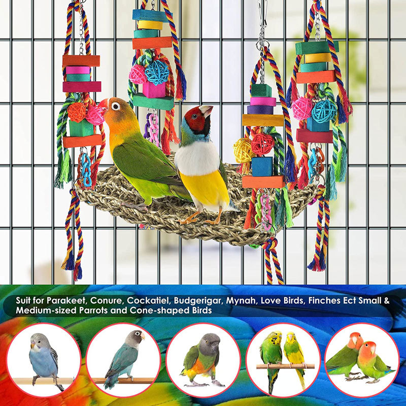 Juguetes para Loros Redil de Escalada y Hammock Medio y Grande Juguete para Caja de Aves — imagen 10