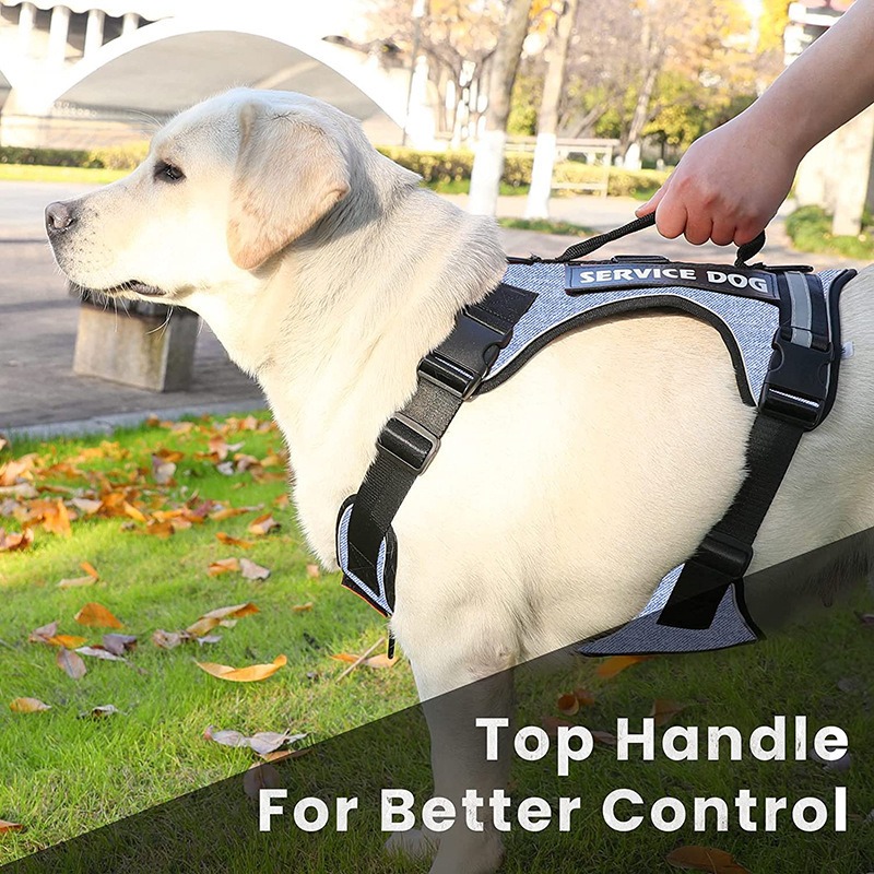 New Pet Traction Dog Explosion-Proof Punch Chest Strap Undershirt Type Reflective Pet Chest Strap — image 4