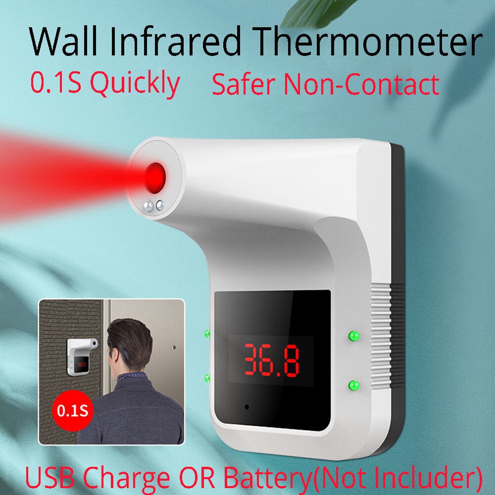 K3 Non-contact Infrared Thermometer Digital Forehead Hand Temperature Sensor Laser Gun With Fever Alarm Wall Mounted — image 3
