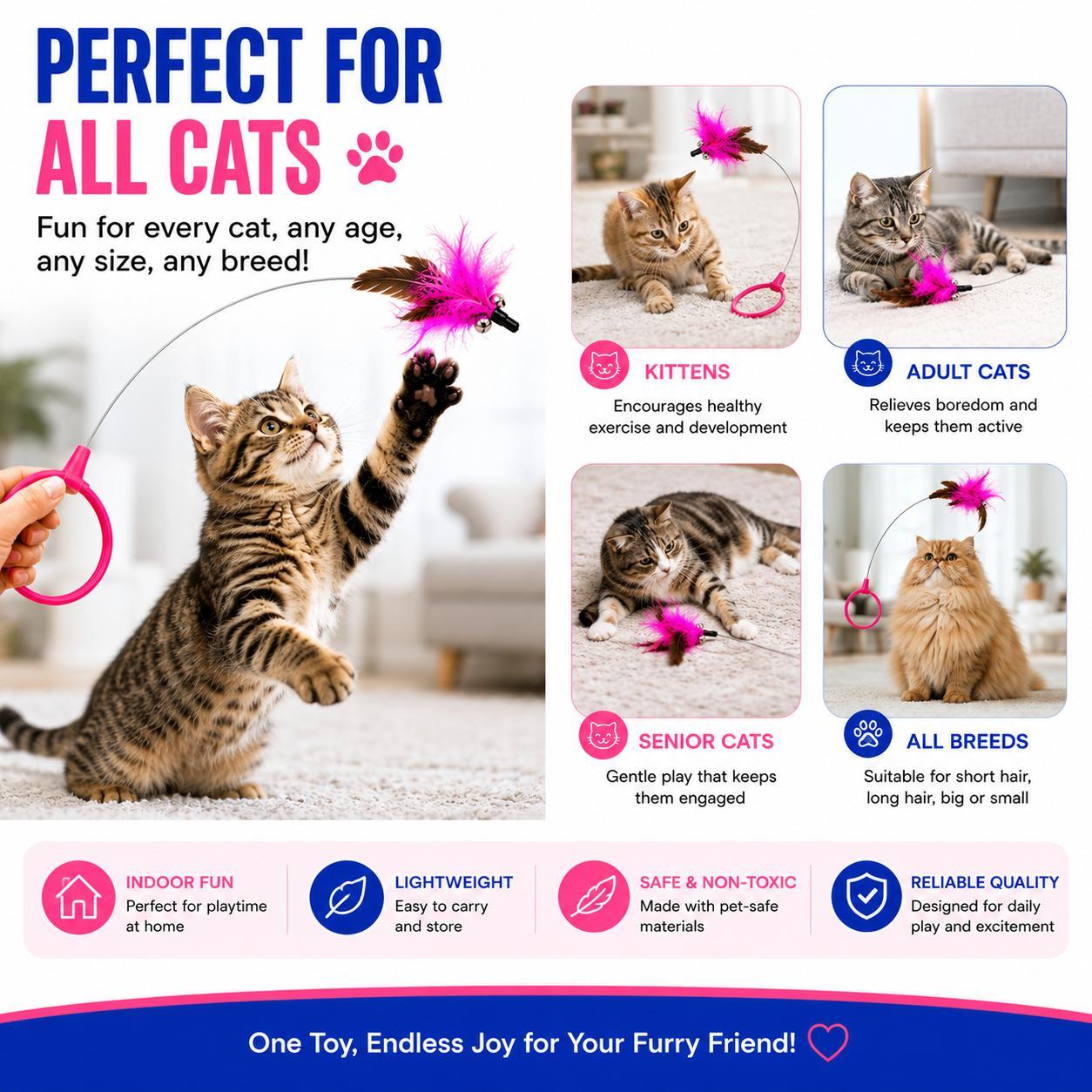 Wearable Cat Feather Collar Toy Interactive Neck-Worn Cat Teaser Automatic Exercise Toy Boosts Pet Activity Levels — image 9