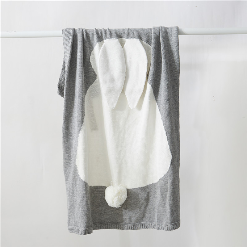 Manta de Alpaca para Niños - Manta de Cama para Bebés Chicos con Conejo Adorables, Acondicionada, Manta de Lana para Dormir — imagen 5