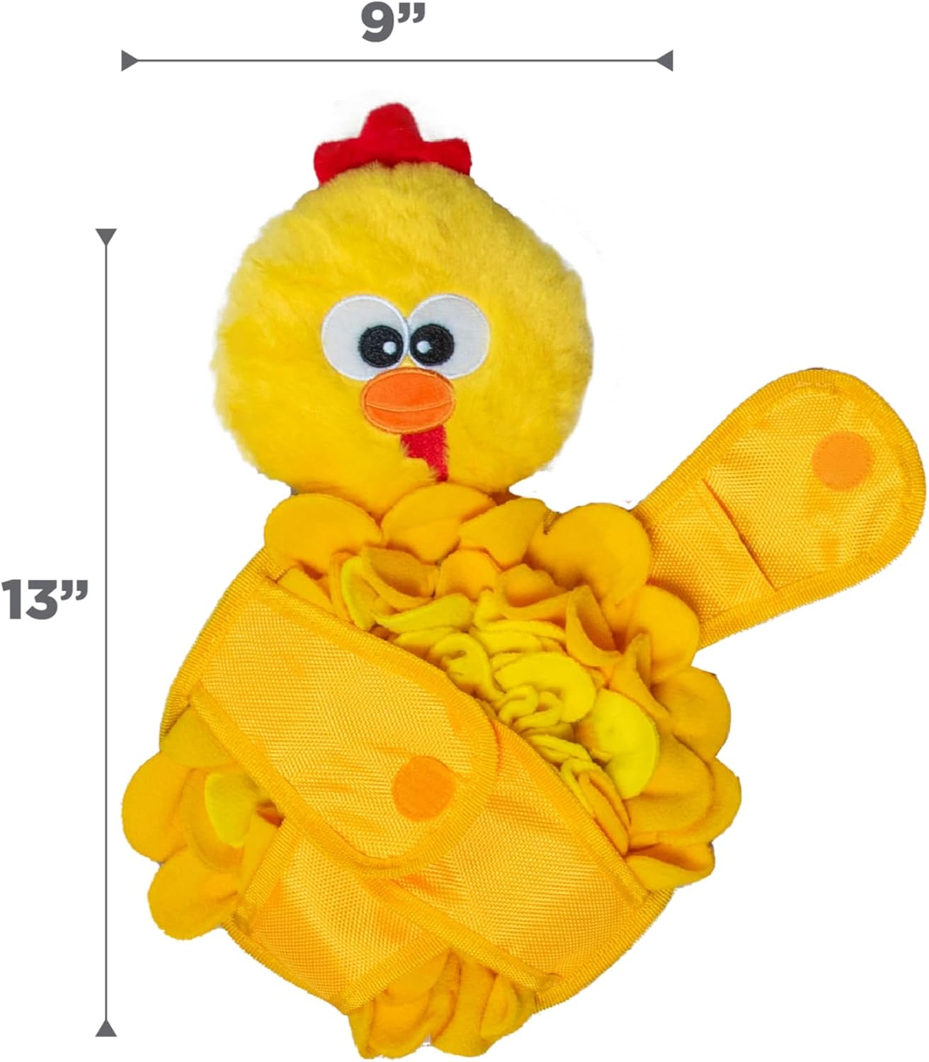 13.4-Inch Chicken Snuffle Pal Squeaky Dog Toy, Interactive Plush Enrichment Toy For Foraging And Play — image 5