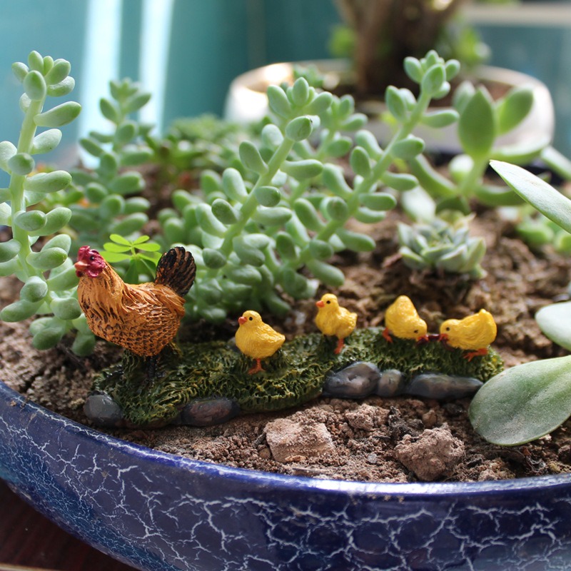Decoración de Resina de Paisaje Microscópico con Hierba Realista de Gallina — imagen 2