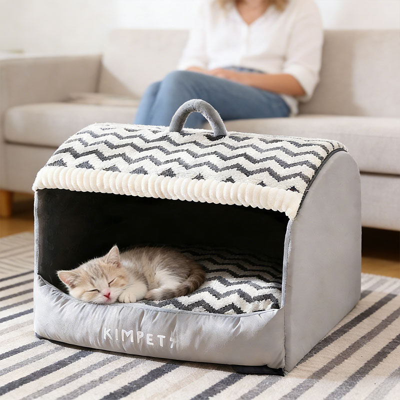 Multifunctional Pet House: Heated Winter Tent Bed for Cats & Large Dogs with Storage Drawers & Washable Cushion — image 5