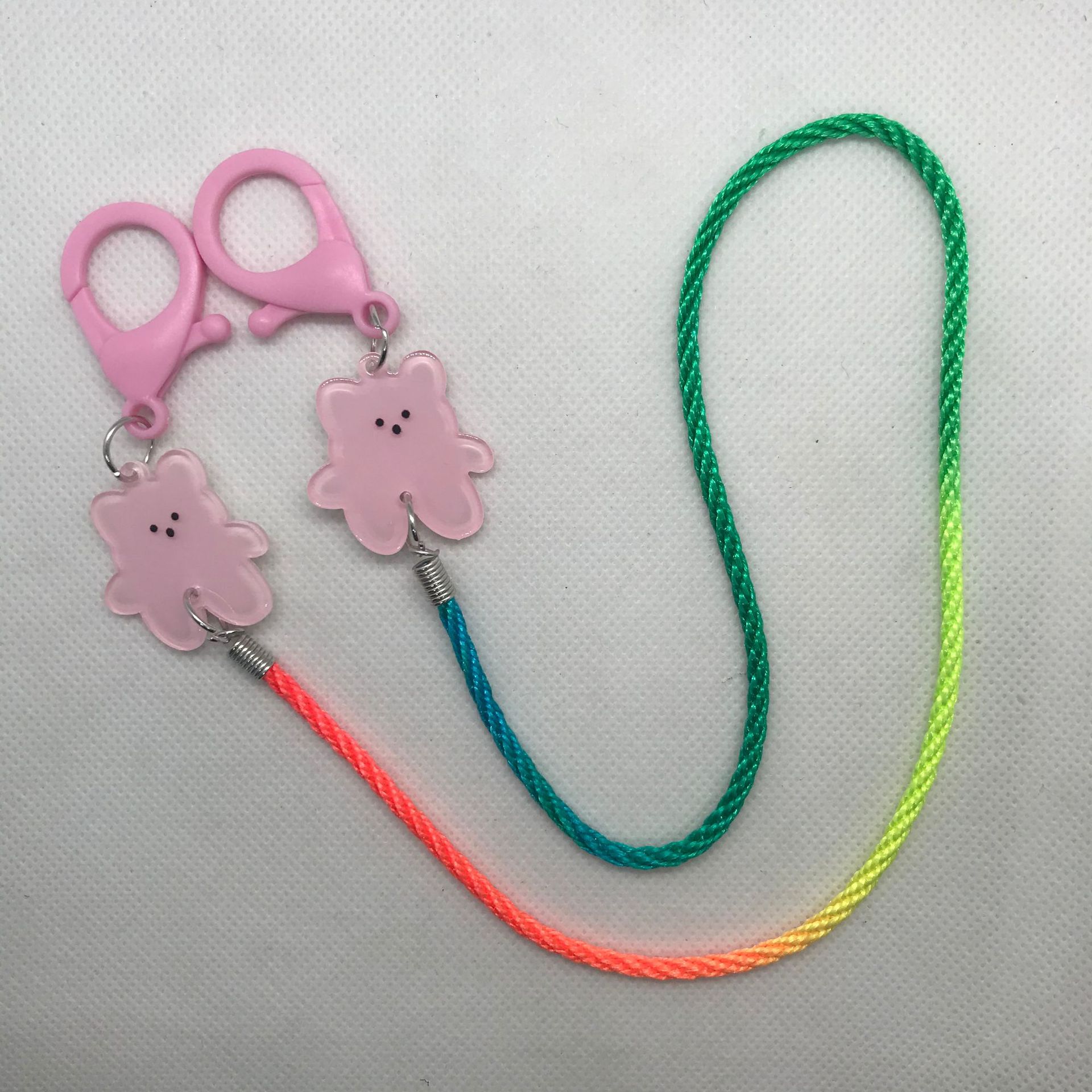 Lazo de Cuello Colorido DIY Acetato de Celulosa con Oso Gradient para Niños de Escuela Primaria Accesorios — imagen 6