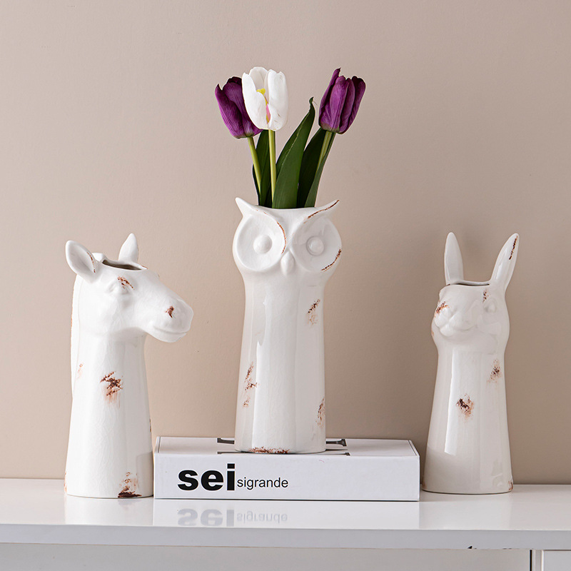 Vintage Do Old Animal Ceramic Vase Decorative Ornaments — image 6