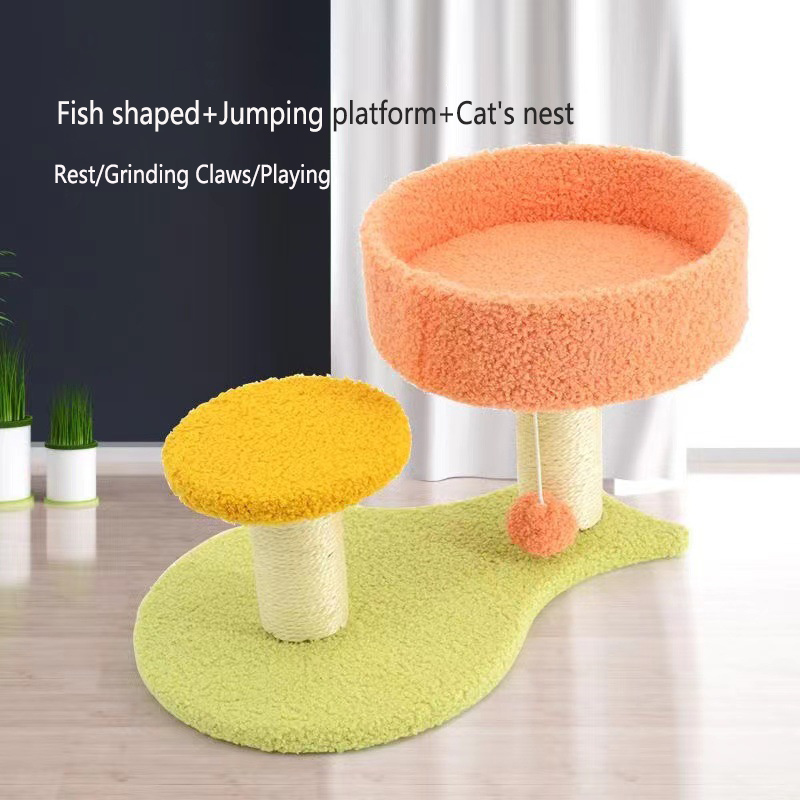 Cat Climbing Cat Nest Integrated Cat Stand Small Cat Tree Sisal Cat Toy Cat Jumping Platform Grab Board Cat Grab Column — image 3