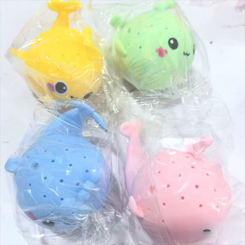 Juguetes de Baño para Bebé, Esponja Absorbente en Forma de Ballena para Apretar y Aliviar el Estrés, Juguete de Agua para Nadar en Verano, Squishy para Niños — imagen 3
