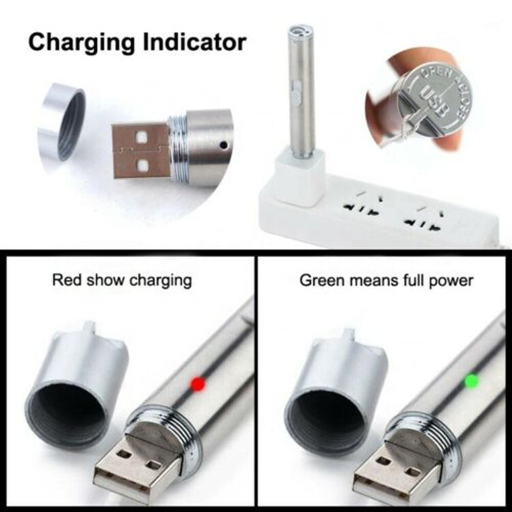 Cat Dog Toy Red Laser Pointer Pen USB Rechargeable LED Light UV Flashlight — imagen 19