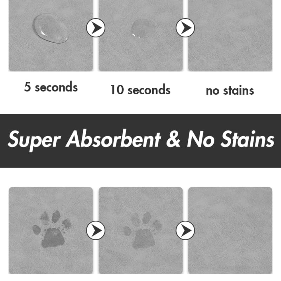 Absorbent Dog Food Mat Dog Mat For Food And Water Bowl — image 3