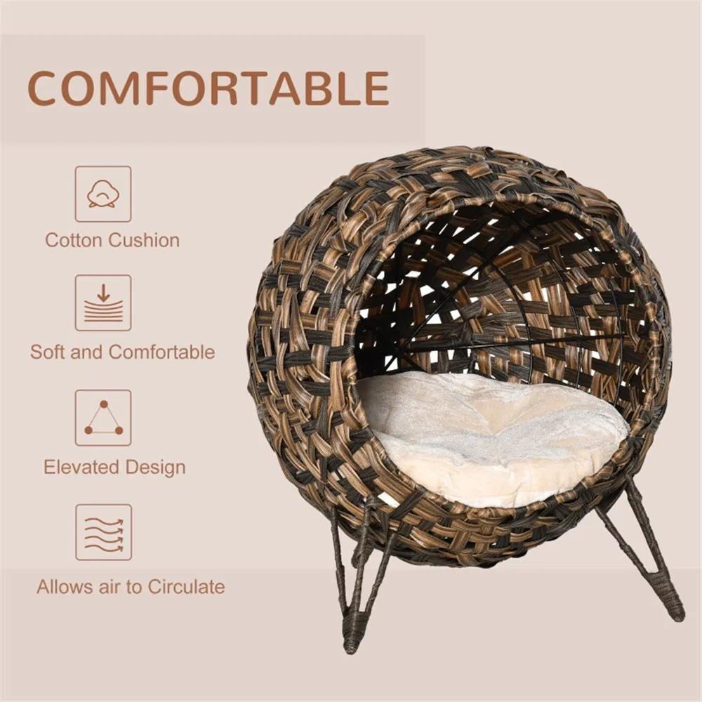 Cat Bed/Cat House -Brown — image 2