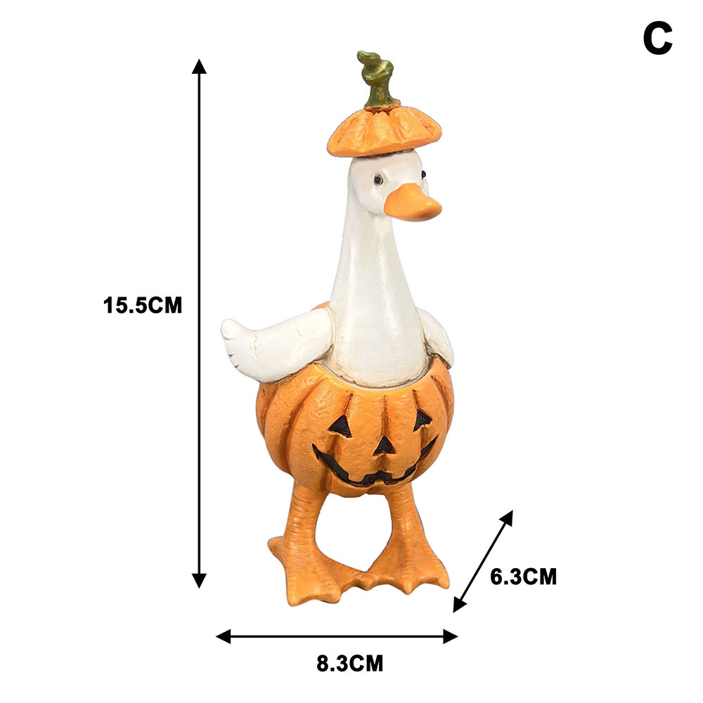 Halloween Duck Figurine Mummy Pumpkin Reaper Witch Ghost Desktop Resin Craft — image 9