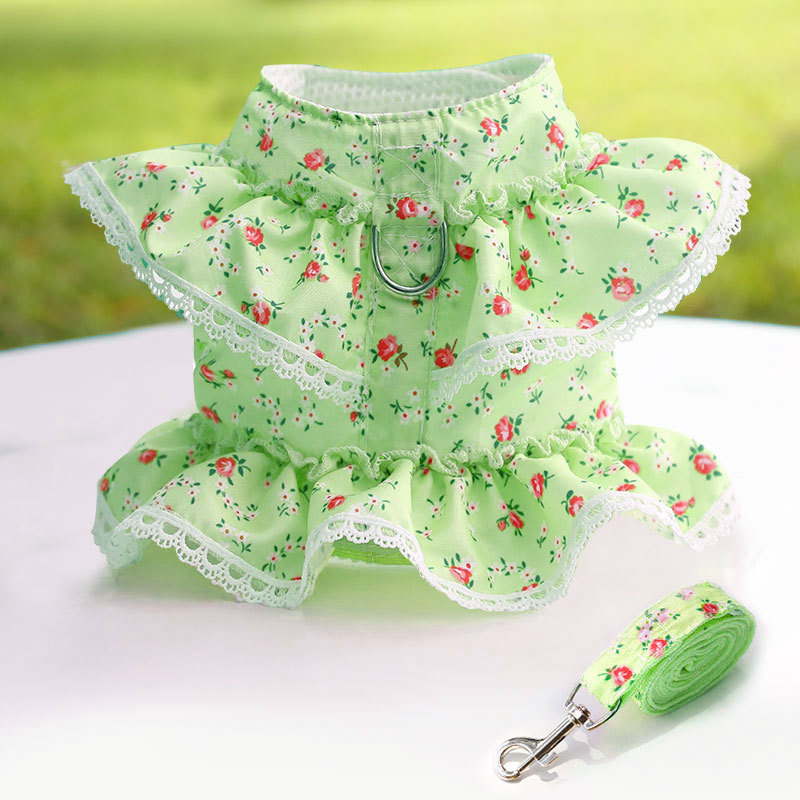 Dogs Cats Pets Clothes Chest Straps Traction Ropes Lace Teddy Bears Spring Summer Autumn Dog Rope Supplies — image 9