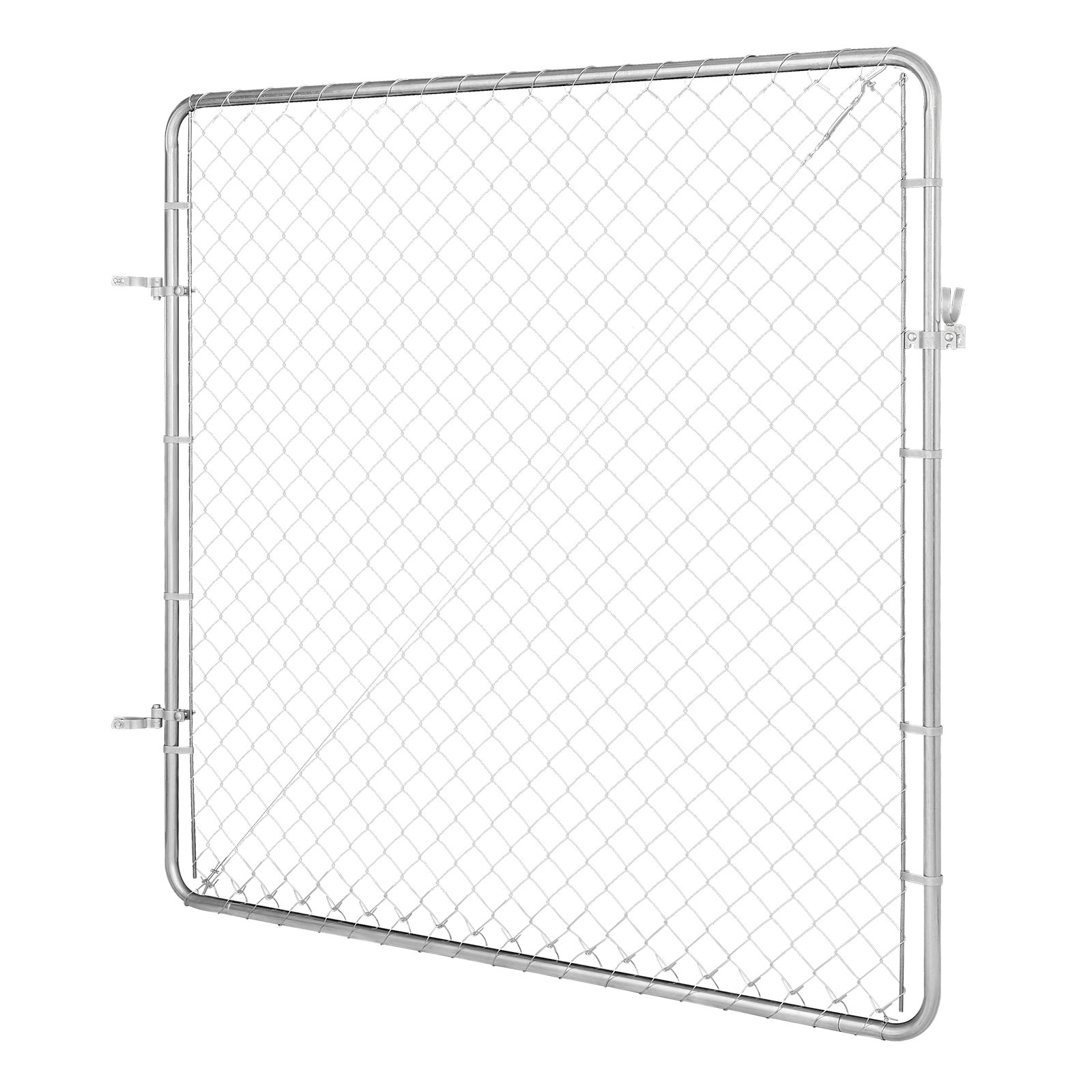 Chain Link Fence Gate, 70 X 72 In, Adjustable Chain Link Fence Panel, Fit 3 Ft (W) X 4 Ft (H) Garden Fence Gate Opening, Rust-Resistant Galvanized Fencing Gate For Farm Posts Not Included — imagen 1