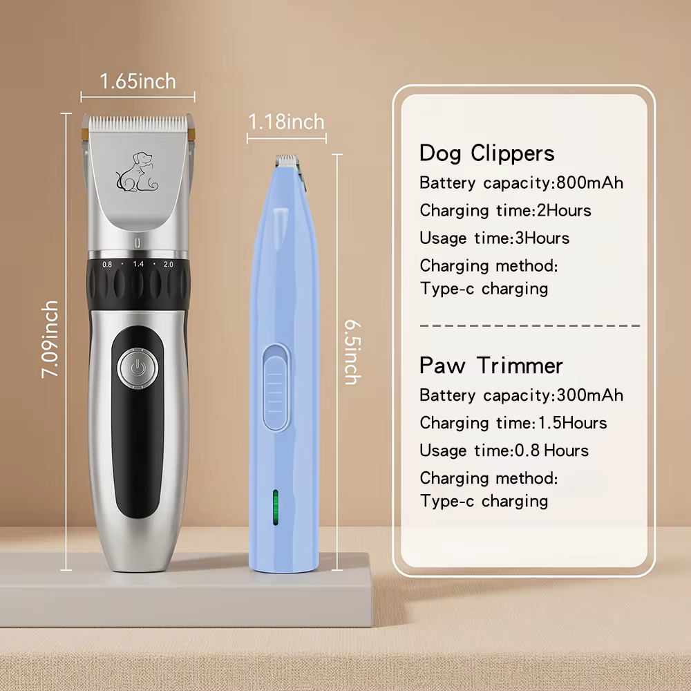 Electric Pet Clipper Grooming Kit For Dogs Reachageable Trimmer Haircut Cat Hair Cutting Remover Professional Machine Set — image 8