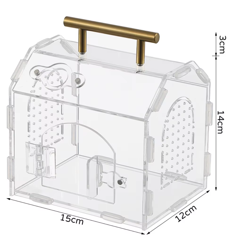 Reptile Terrarium Acrylic Portable Small Reptile Breeding Box Spider Tortoise Snail Terrarium Reptiles Pet House Cage — image 6