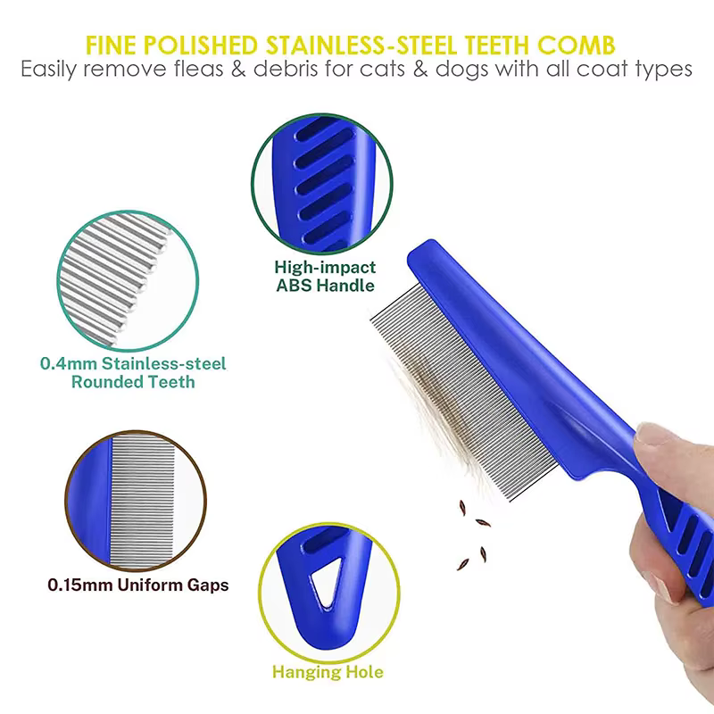Rabbit Grooming Brush Small Pet Hair Remover Flea Comb Shampoo Bath Brush for Hamster Guinea Pig Rabbit Accessories — image 3