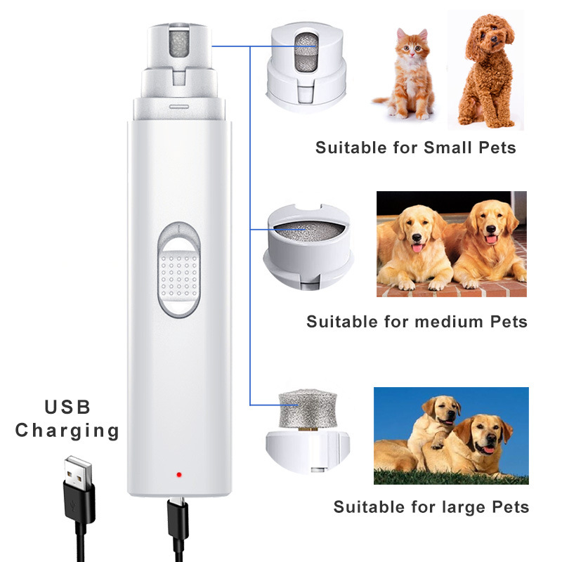 Dog Nail Polish Electric Nail Polish Pet Foot Shaver Scissors Clippers USB Charging Nail Polish — image 2
