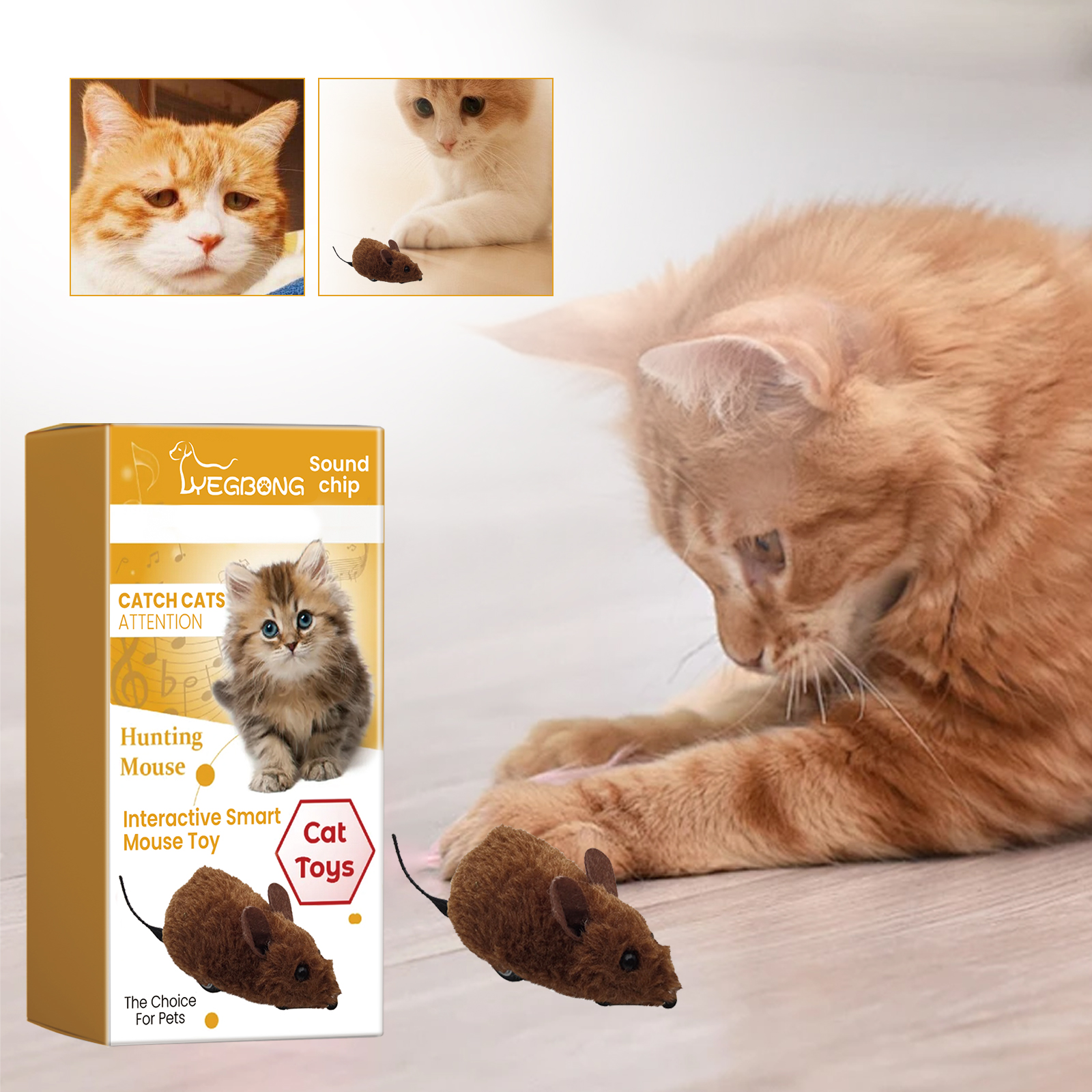 Interactive Smart Mouse Toy, Cats And Dogs Like A Mouse Sound Relief Plush Toy — image 4