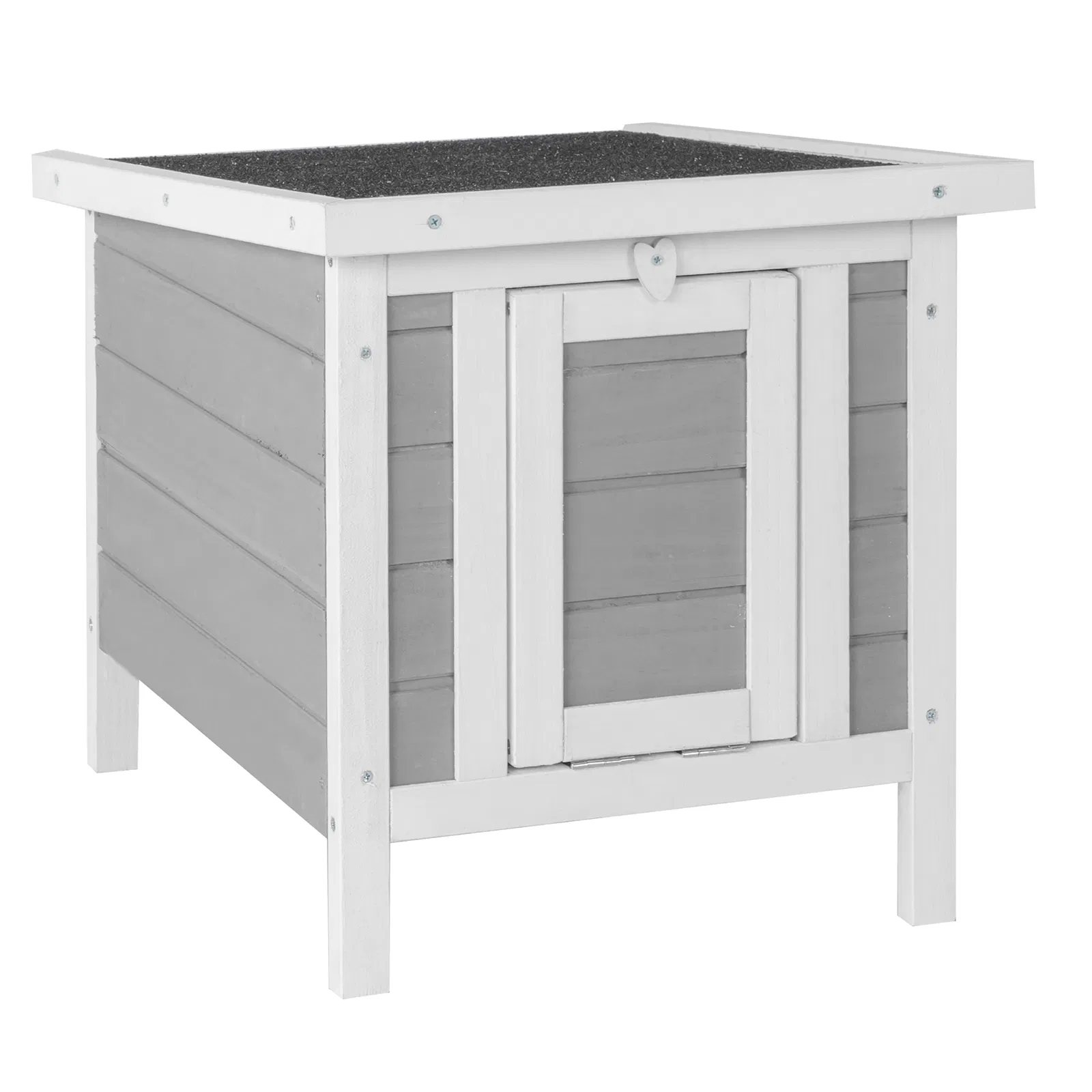 20" Wooden Waterproof Rabbit Hutch Pet Bunny Small Animal House Habitat Gray — image 7
