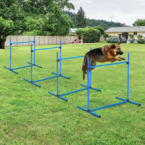 Equipo de Entrenamiento de Agilidad para Perros de 4 Piezas con Postes de Salto de Altura Ajustable — imagen 3