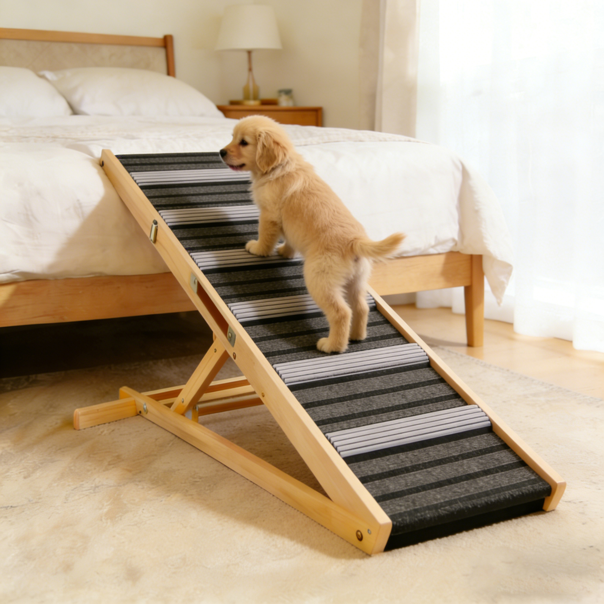 Rampa para Perros Mejorada 2026 para Sofá, Rampa para Perros Pequeños, 6 Alturas Ajustables de 14'' a 25", Escalones Portátiles y Estables para Mascotas con Almohadilla Antideslizante, Rampas para Mascotas para Sofá y Escaleras — imagen 9