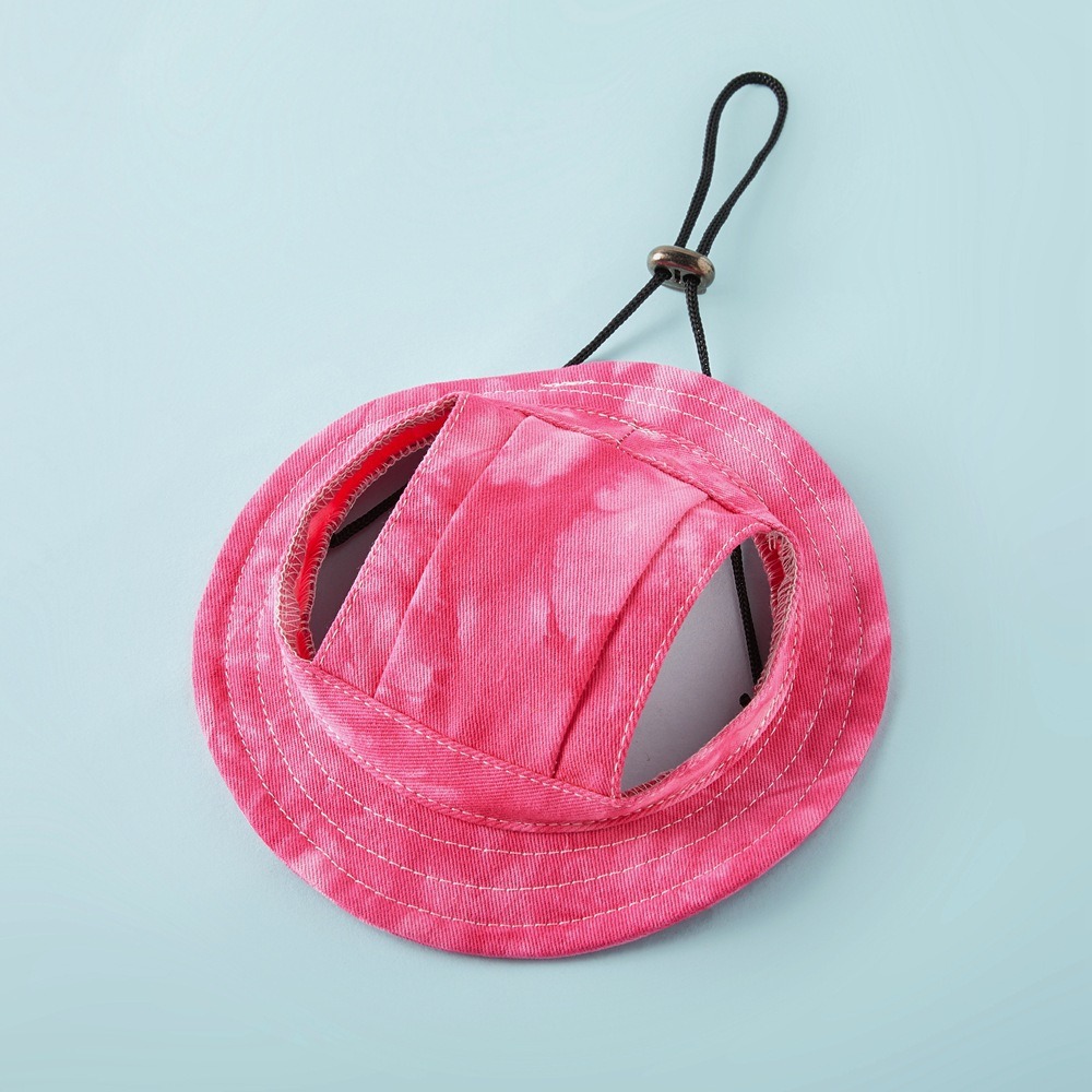 Nuevo Sombrero para Mascotas con Orejas, Algodón, Lazo Teñido, Sombrero para Perro, Anti Desgaste, Sombrero Solar — imagen 3