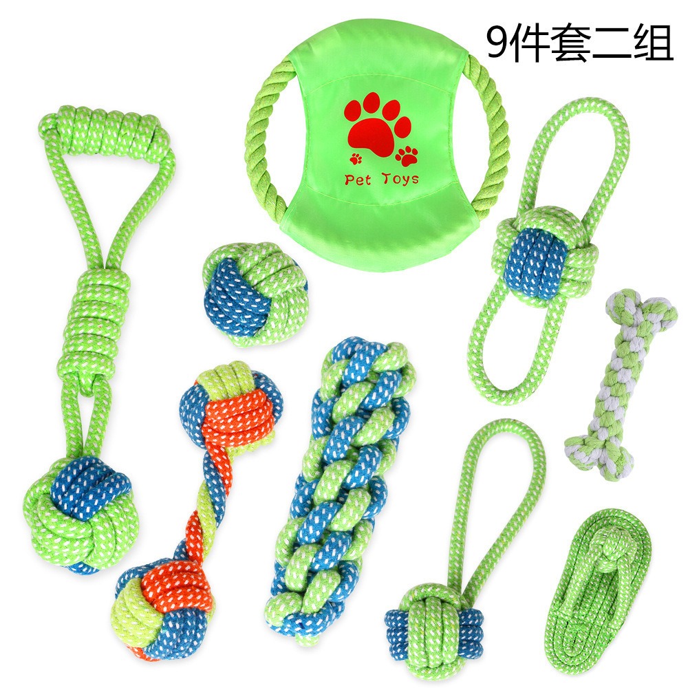 Juguetes para Mascotas - Conjunto de Cuerda de Algodón para Mordisqueo y Limpieza Dental Canina — imagen 6