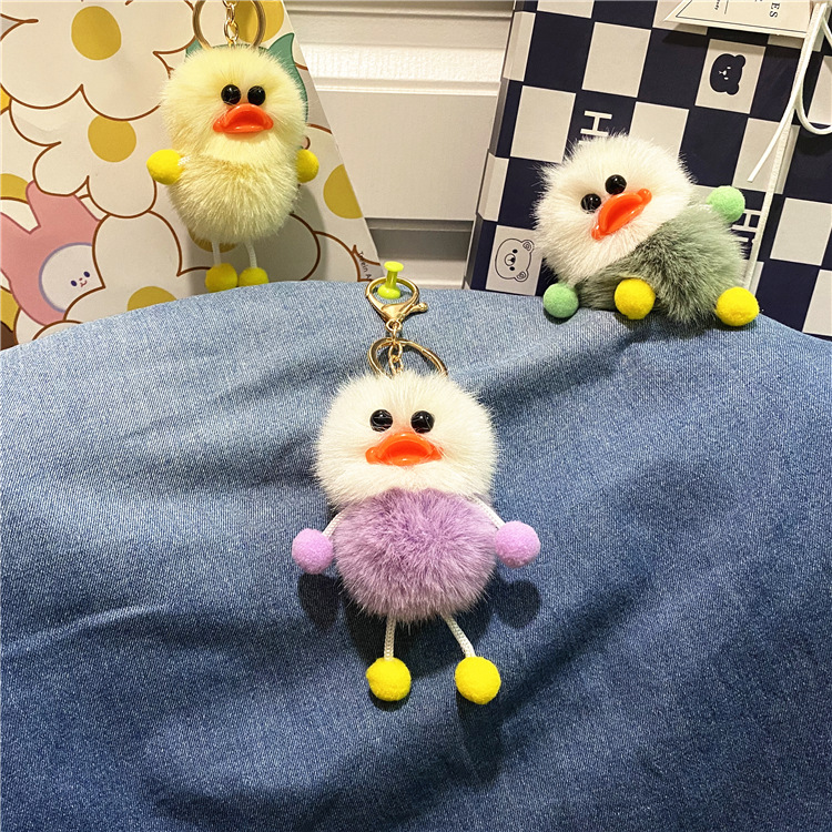 Ugly Cute Duck Key Chain Cute Plush Student Bag Pendant Cartoon Elf Car Key Chain Accessories — image 13