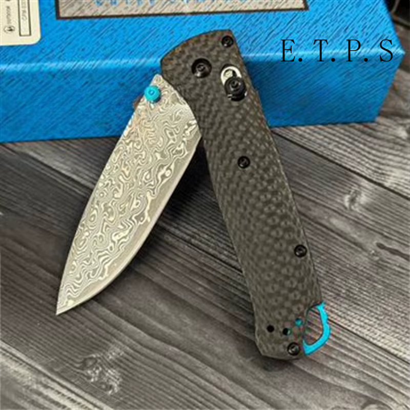 Lock Knives BM 535 Bugout Folding Pocket Knife Damascus Steel Carbon Fiber Handle Hunting Outdoor Knife Camping Survival Tools — image 4
