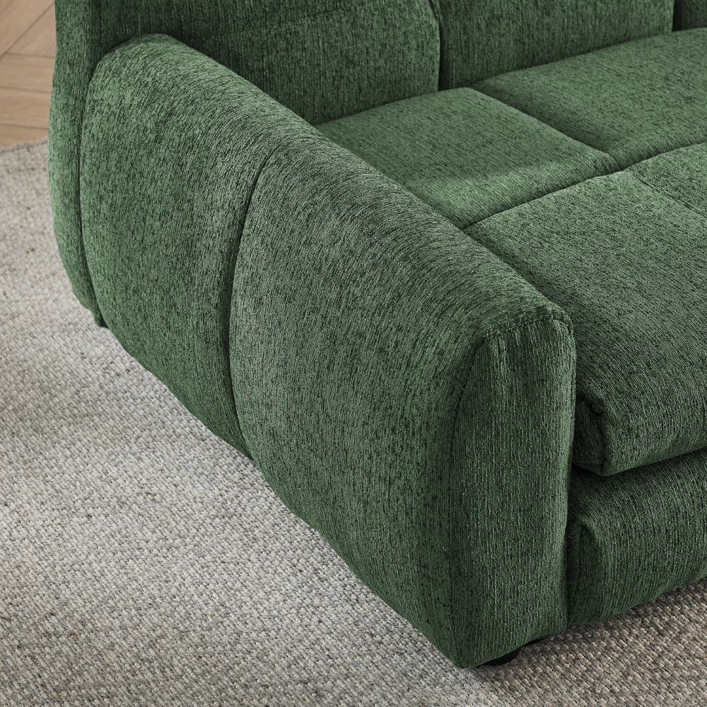 Sofá para Perros Grande y Comodo con Soporte Elevado, Mueble de Piso para Canes Grandes, Sofá Moderno de Lino Verde Oliva — imagen 4