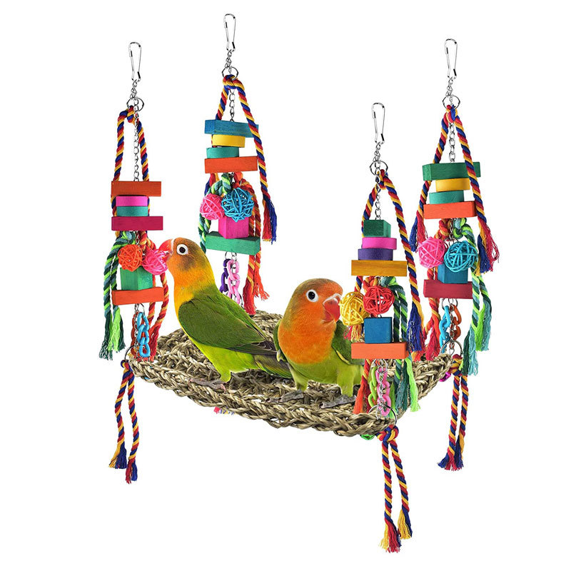 Juguetes para Loros Redil de Escalada y Hammock Medio y Grande Juguete para Caja de Aves — imagen 1