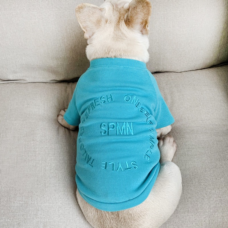 Spring And Autumn Kitten Pet Parent-Child Clothing Cat Clothes Embroidered Dog Clothing Long-Sleeved T-Shirt — image 3