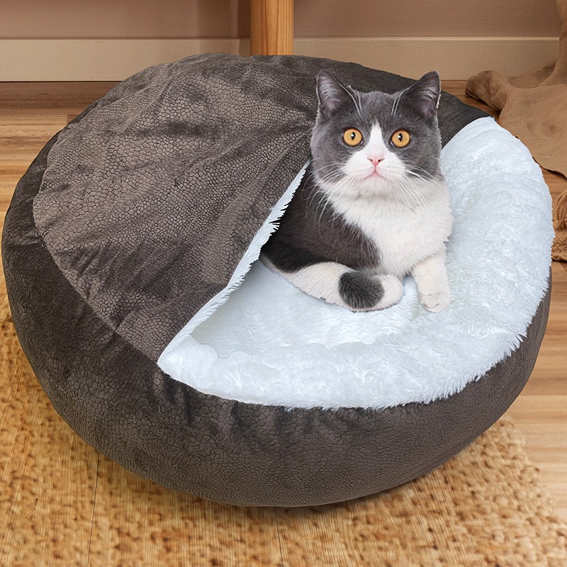 Cama de Gato Plush Super Suave Completa para Dormir en Paz, Caja Donut Limpiable para Todos los Gatos — imagen 5
