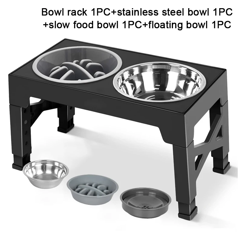 Elevated Dog Feeder with Adjustable Raised Stand, Slow Food Bowl, Water Feeders for Large and Medium Dogs — image 6