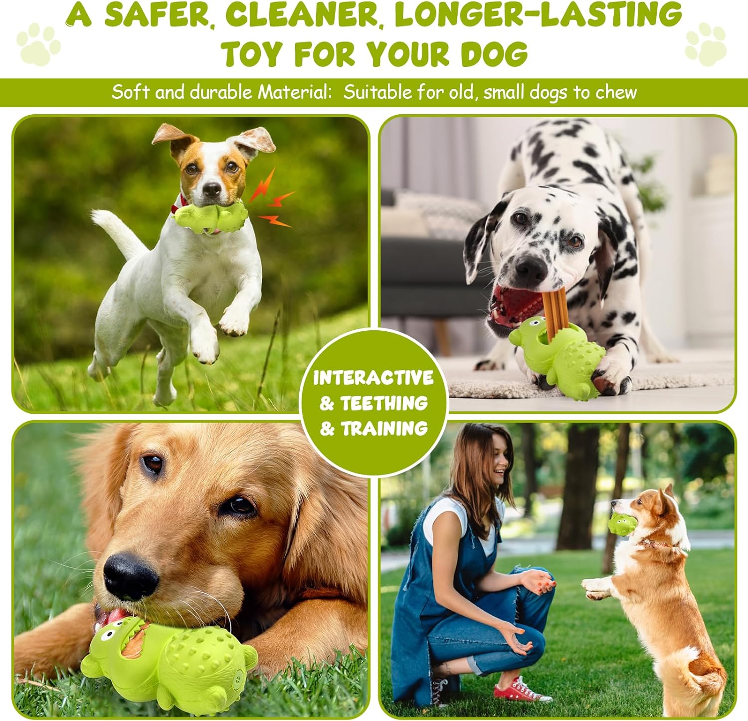 Dog Toys For Aggressive Chewers Natural Rubber Squeaky Dog Toys Indestructible Dog Toy Dog Chew Toys For Aggressive Chewers Interactive Tough Durable Dog Toys Dog Toys To Keep Them Busy — image 3