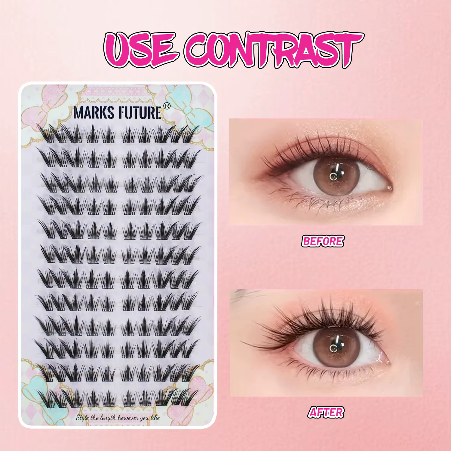 240 Piezas de Pestañas Postizas, Gran Volumen, Curvatura C, Estilo Individual de Zorro, Ojo de Gato, Estilo Cosplay, Natural y Gruesa, Hilo Único, Apariencia Natural Pura, para Uso Doméstico, Adecuado para Principiantes — imagen 4