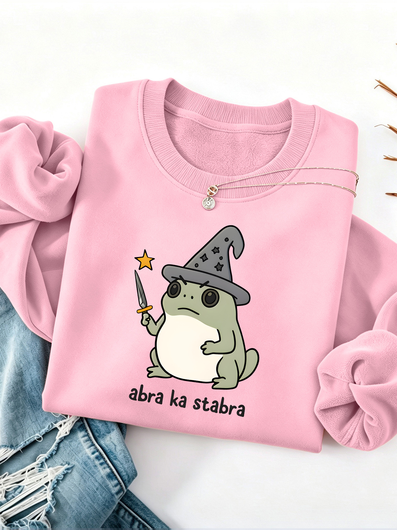 Frog printed fleece hoodie — image 8