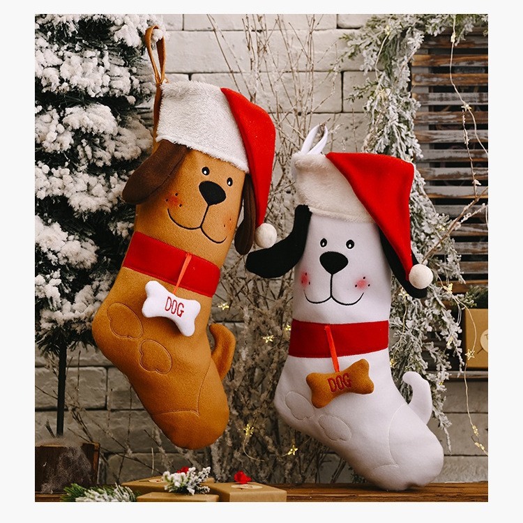 Christmas Decorations Christmas Dog Bone Gift Socks Creative New Pet Socks Christmas Socks Gift Bag — image 4