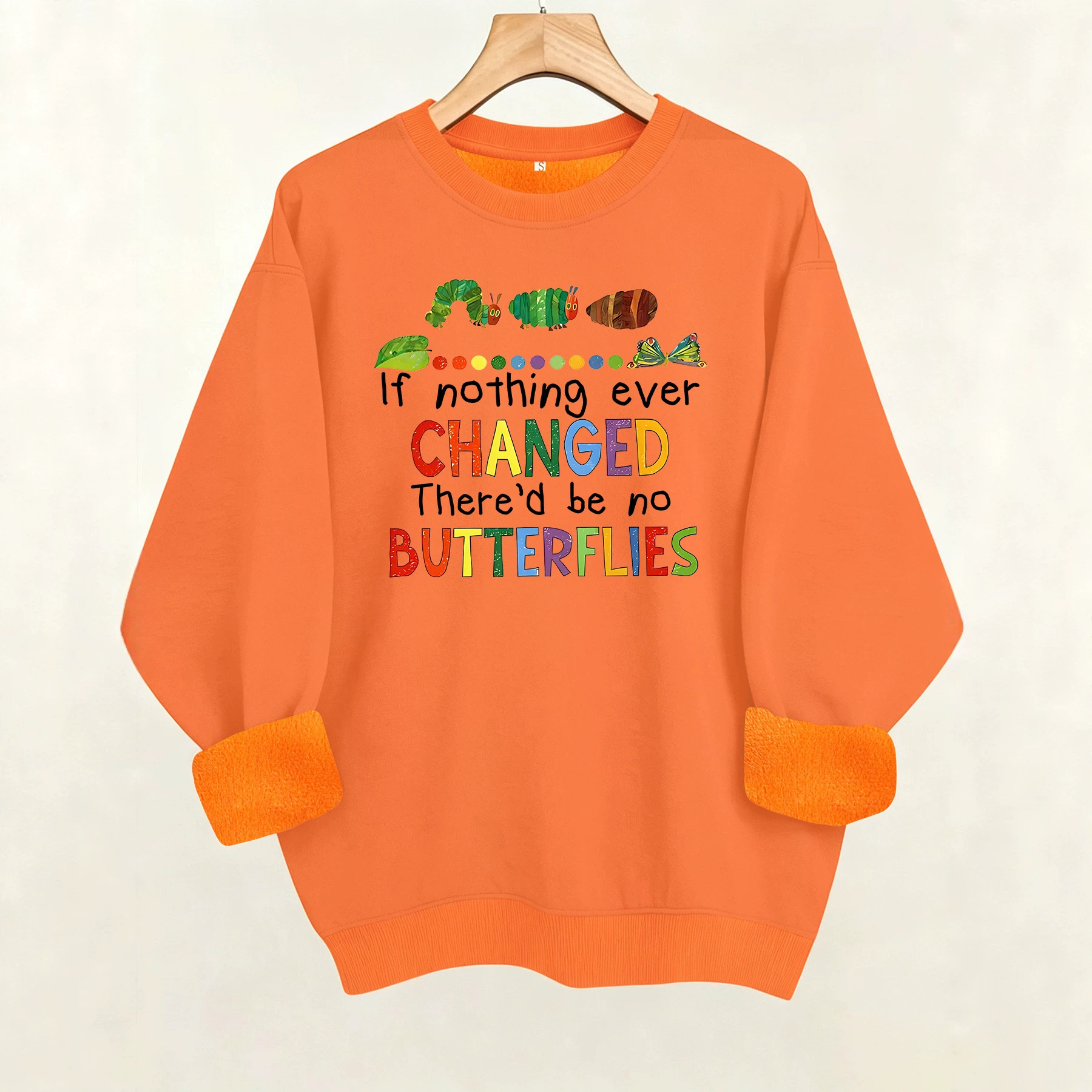 Sudadera con impresión de letra de oruga — imagen 6