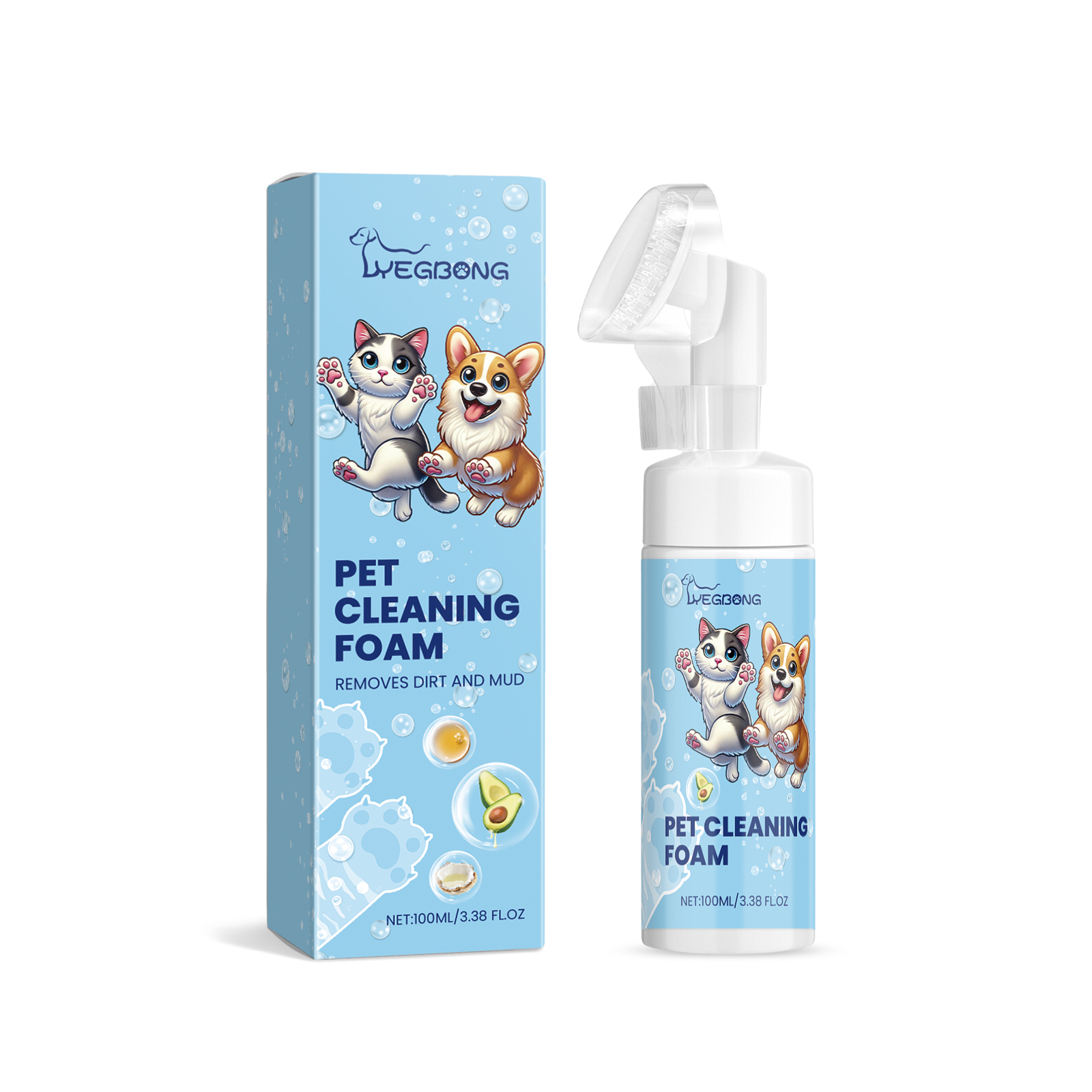 Limpia de Espuma para Patas de Mascotas - Limpiador Suave para Pies y Platos de los Animales — imagen 3