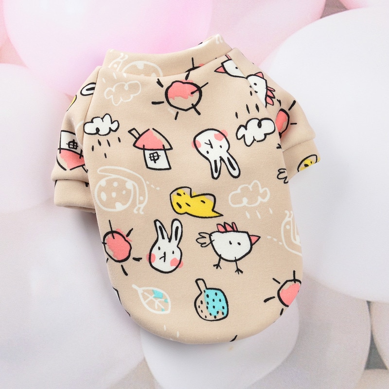 Pet Dog Costume Cute Animal Printed Pet Coat Cotton Soft Pullover Dog Shirt Jacket Sweatshirt Cat Sweater Pets Clothing Outfit — image 13