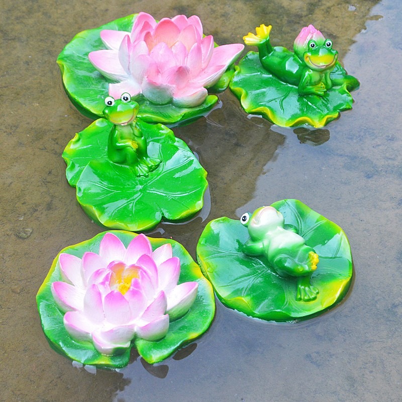 Floating Frog and Fish Pond Scenery Water Surface Decoration Water Fountain Resin — image 7