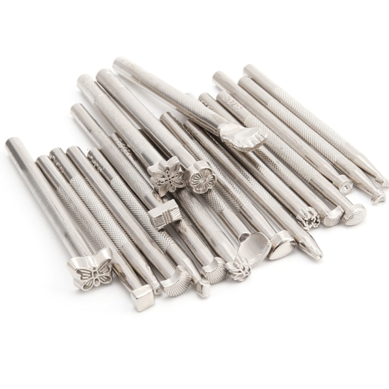 1Set(20Pcs)Leather Carving Hand Working Saddle Making Tools Engraving Craft Set — image 2